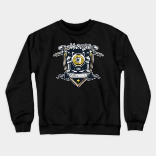 Motorcycle in California Crewneck Sweatshirt